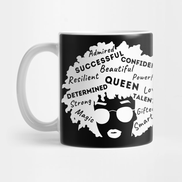 Afro Woman - Black Queen - Affirmations by Soul B Designs
